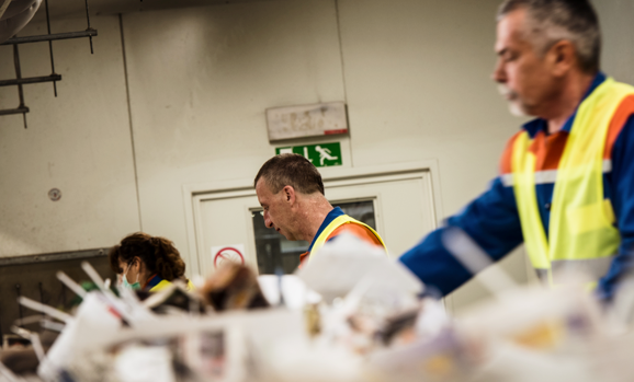 Recycling workers